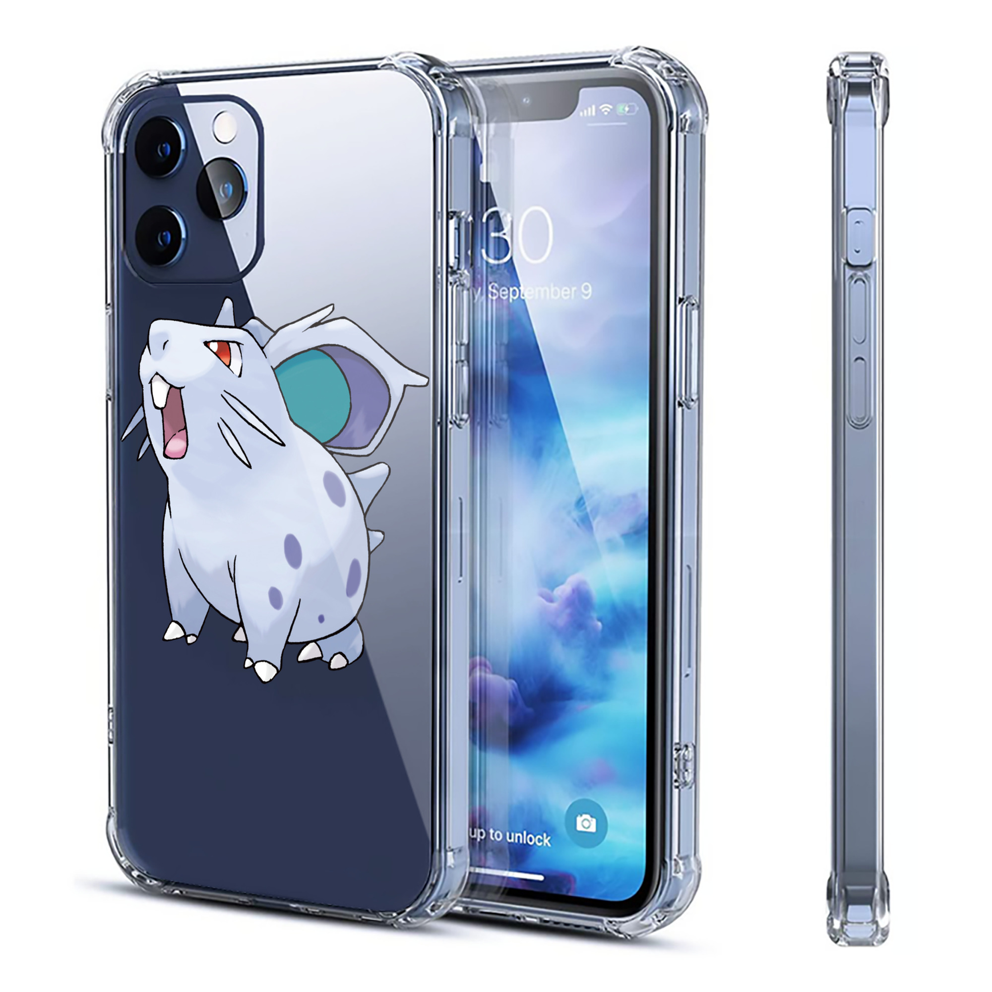 （画像用） ポケットモンスター Pokémon 【iPhone 12シリーズ対応】透明スマホケース（クリアソフトケース）
